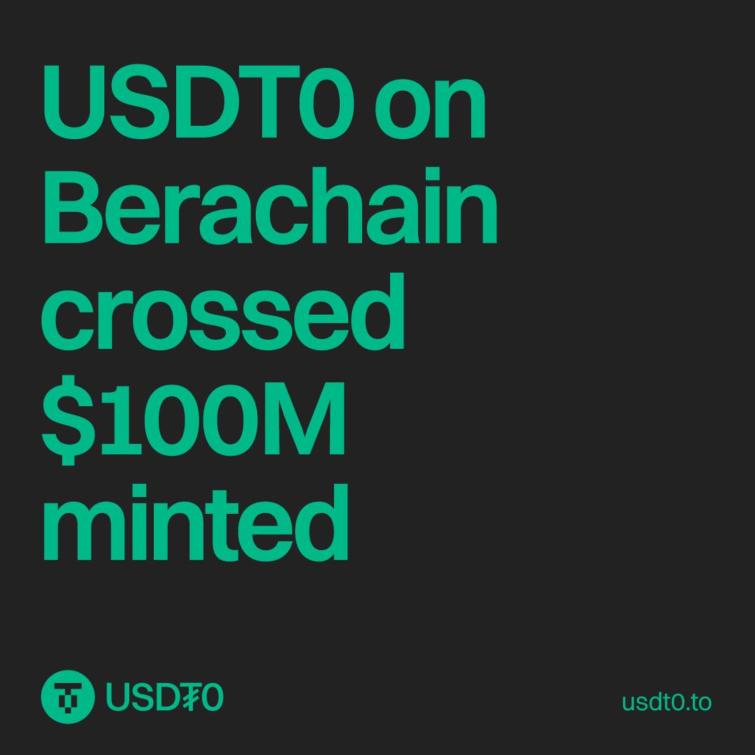 USDT0 (@usdt0_to) on Twitter photo One hundred million USDT0 and counting, issued on <a href="/berachain/">Berachain Foundation 🐻⛓</a>.
Ooga booga. One hundred million USDT0 and counting, issued on <a href="/berachain/">Berachain Foundation 🐻⛓</a>.
Ooga booga.