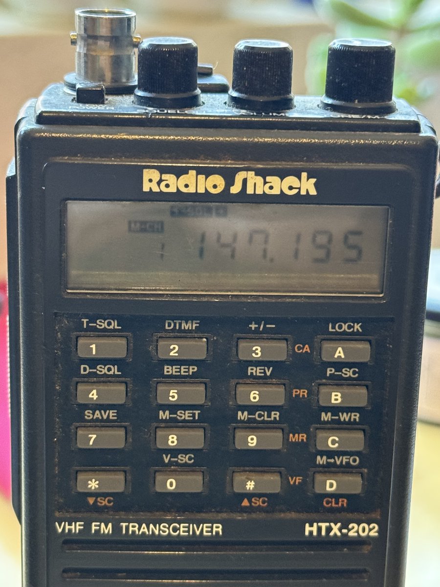 I have so many different #radios that it is easy to forget even simple things like configuring a PL tone for a repeater. So, I saved the URL to an online owner's manual on an #NFC sticker. Every little aid helps. #RadioShack #HTX202 #hamradio