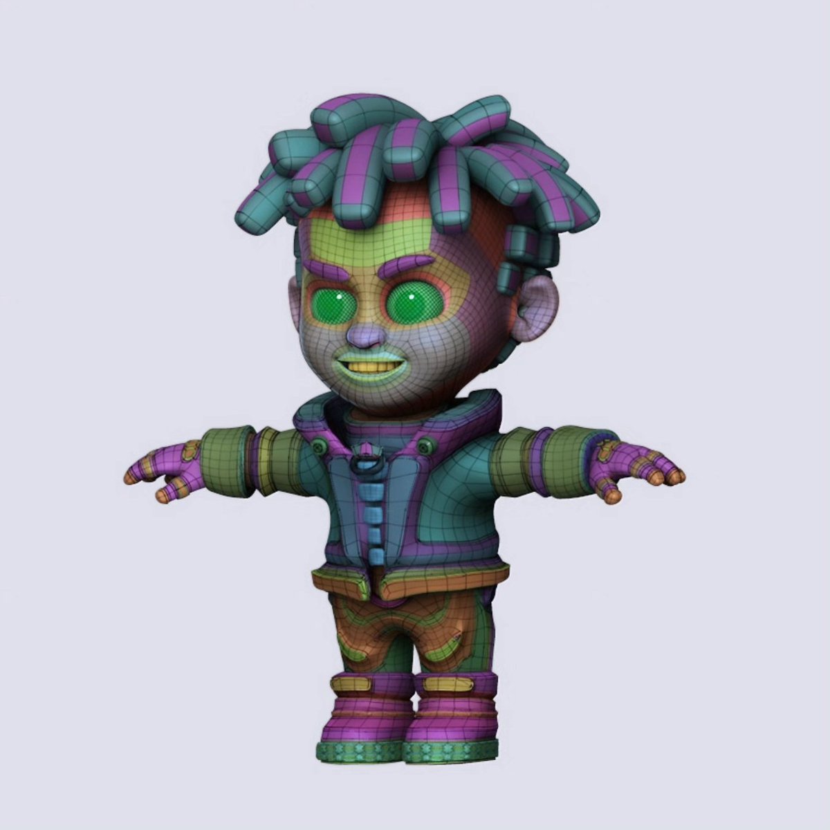 I think I will stop polish it for now and switch to something else 😄🤞🏻#zbrush #3dcharacter #IndieGameDev