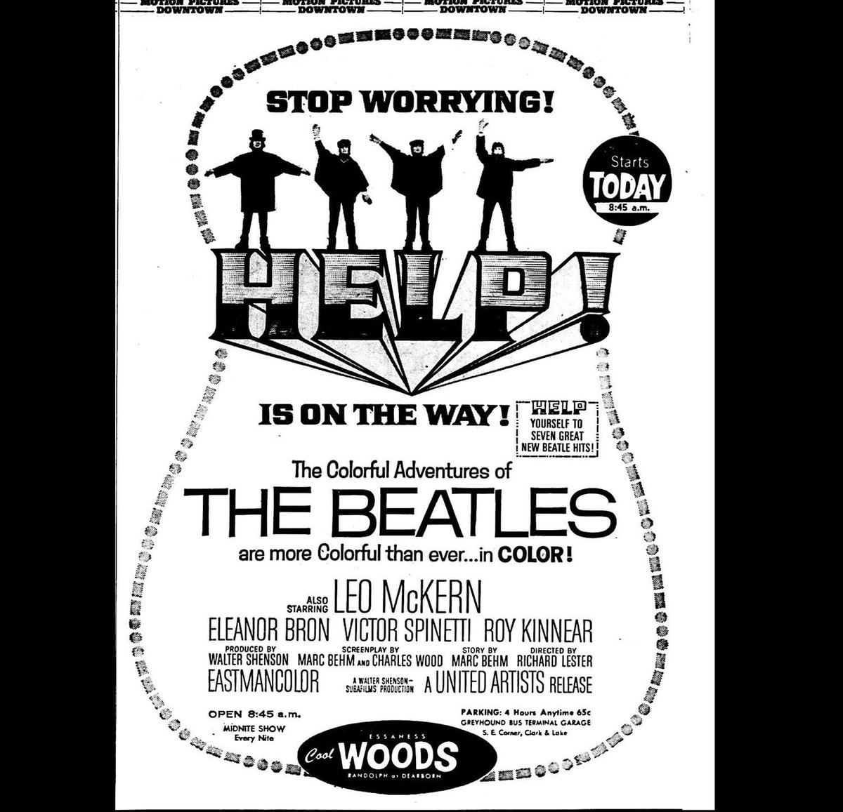 Sixty years ago this week, the shrieks of enthusiastic youths echoed through The Loop as hordes of teenagers formed long lines that wrapped around the Woods Theatre for the Chicago debut of The Beatles' second film, Help!