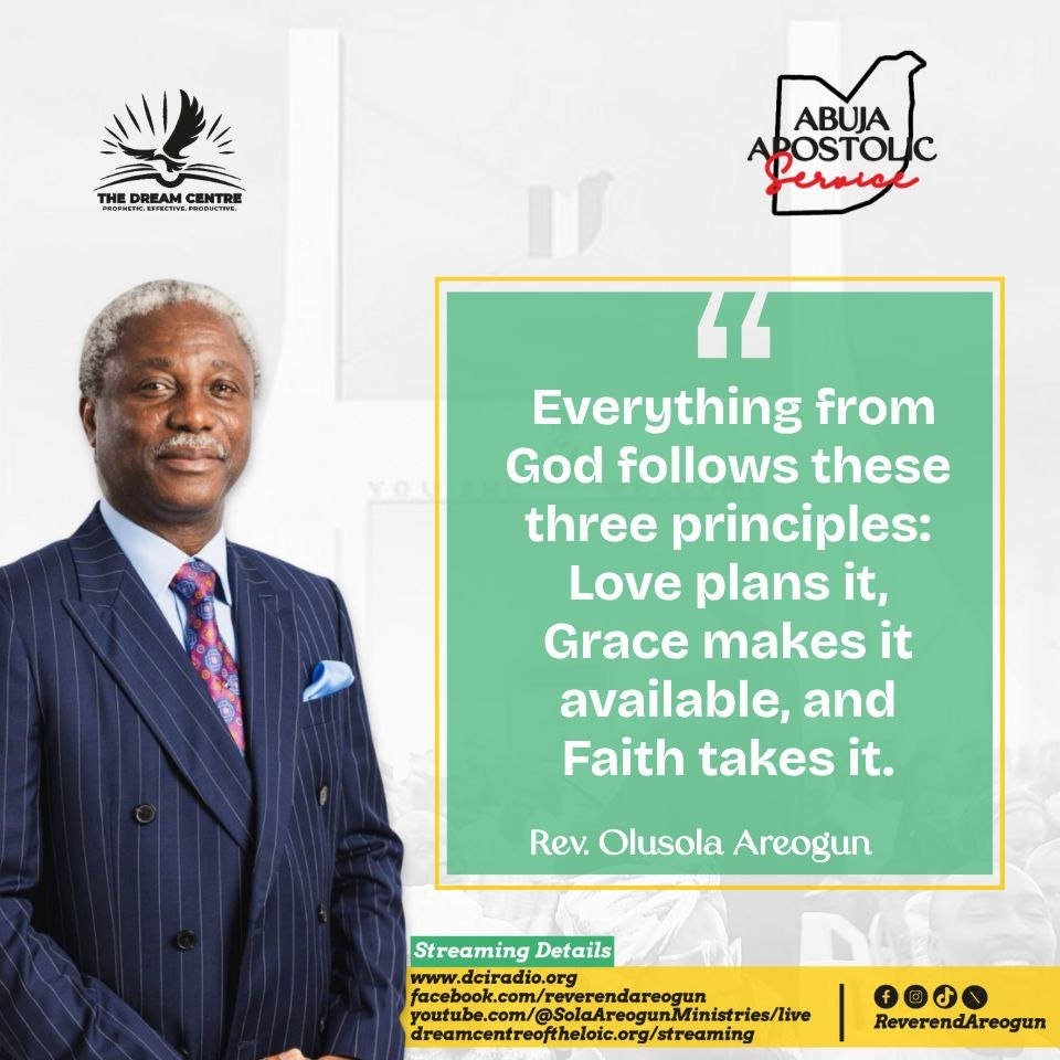 LOVE. GRACE. FAITH. ❤️✨🙌

Beloved,
Everything from God follows these three Kingdom principles:
1️⃣ Love plans it.
2️⃣ Grace makes it available.
3️⃣ Faith takes it.
📖 “For by grace are ye saved through faith; and that not of yourselves: it is the gift of God.” — Ephesians 2:8
If