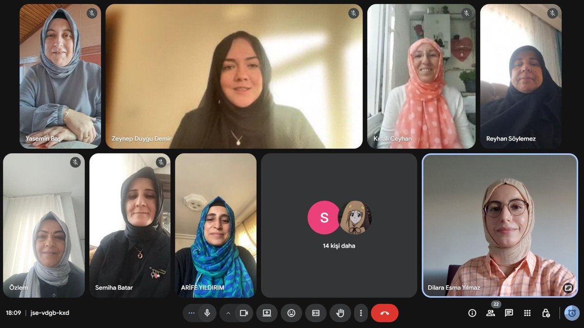 Başkanımız <a href="/arifegumus25/">Arife Gumuş</a> başkanlığında, İl Koordinatörümüz <a href="/zeynepduyqu/">Zeynep Duygu Coşkuner</a>’in katılımıyla, Yönetim Kurulu Toplantımız video konferans yöntemiyle gerçekleştirildi.