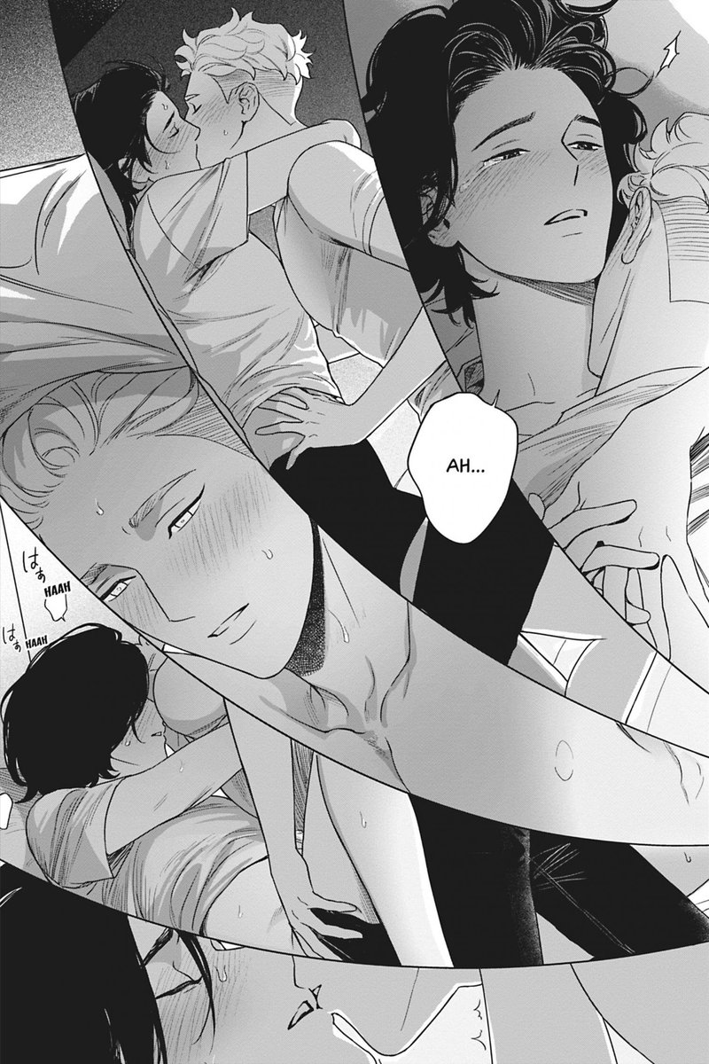I don’t see paneling like this often where it looks like you're slowly riffling through manga pages with your thumb just enough so each scene slides into the next. It fits so well for tender and intimate moments like this where the emotions are just quietly spilling over. I love.