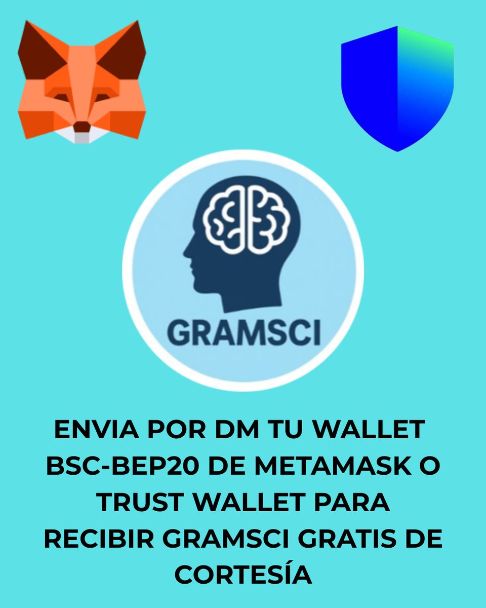 GramGramsci's tweet photo. Avanzamos con este gran proyecto volcado a la educación en blockchain y a potenciar tokenizaciones.

Entregamos GRAMSCI de cortesía a quien lo solicite.

Quien adopte GRAMSCI quedará en una lista preferencial de promociones, descuentos y prioridad ante el lanzamiento de nuevos proyectos germinados en GRAMSCI TOKEN PROJECT (GTP)

Quedate atento porque en poco tiempo anunciamos un gran proyecto de tokenización con supply muy limitado.

#criptomania #TokenEconomics #tokenLatam
#Uruguay  #Chile  #Argentina  #ElSalvador
