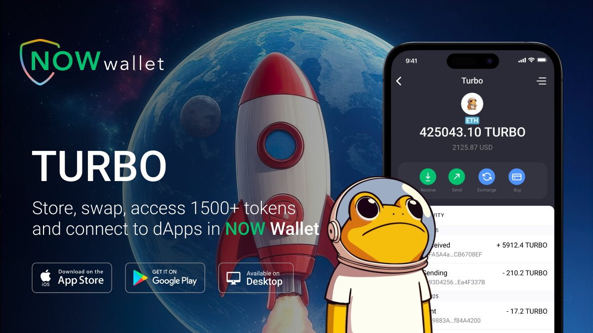 NOW_Wallet's tweet image. No team. No roadmap. Just a wild experiment.

One creator, a $69 budget, a crazy idea: could AI build the next big memecoin?

The result? @TurboToadToken, the first memecoin created by GPT-4

Made by AI. Owned by the people.
Get $TURBO in NOW Wallet:
🔗 walletnow.app.link/Xdownload