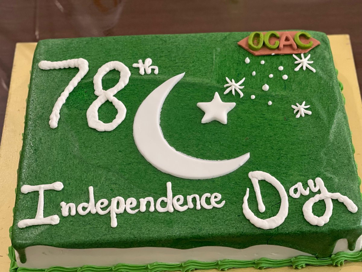 OCAC_Pak's tweet photo. OCAC proudly celebrates Pakistan’s 78th Independence Day 🇵🇰 

A day to reflect on our contributions to the nation and reaffirm our unwavering commitment to its progress and prosperity. 

Pakistan Zindabad! 💚🤍

#OCAC #PakistanIndependenceDay2025 #JashnEAzadi #PakistanZindabad https://t.co/Zrd9HZiKwF