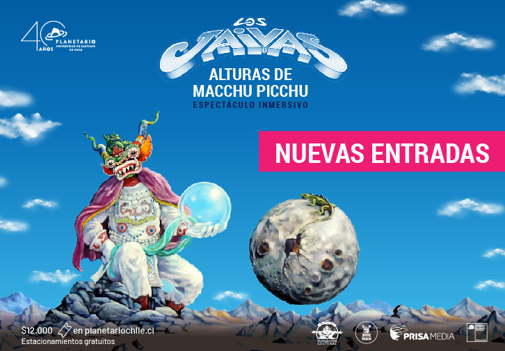 Alturas de Macchu Picchu de Los Jaivas: este jueves, viernes, sábado y domingo en Planetario. Entradas en planetariochile.cl 
Las clásicas composiciones del álbum acompañadas de espectaculares imágenes en 360º de Planetario y las 5 mil estrellas del proyector Carl Zeiss VI