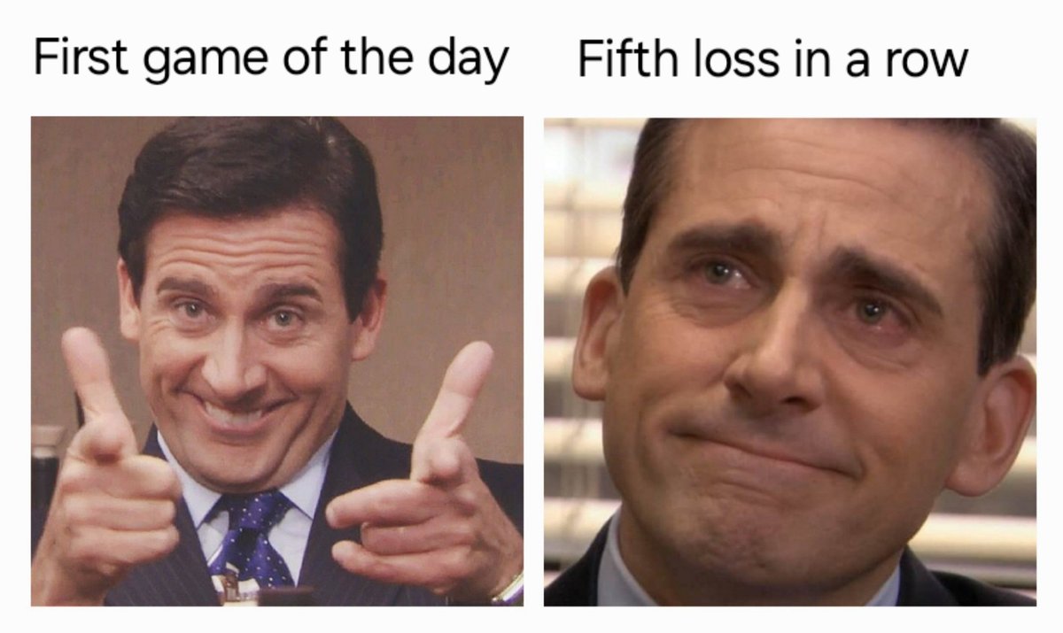 First game of the day vs. fifth loss in a row.