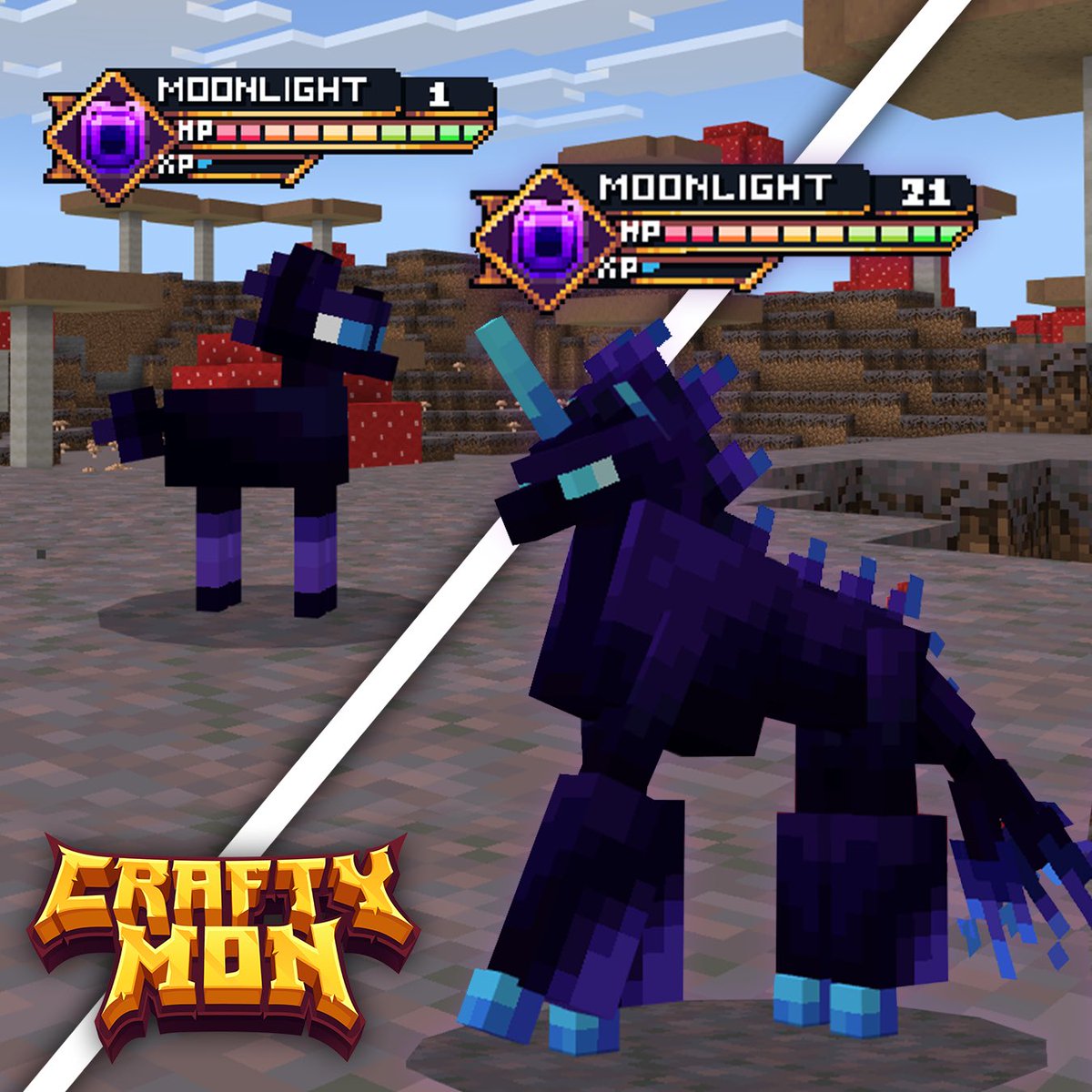 A few of the evolutions you can find in CRAFTYMON! Bonus, there’s enchanted versions✨

Get it here → strfsh.link/craftymon