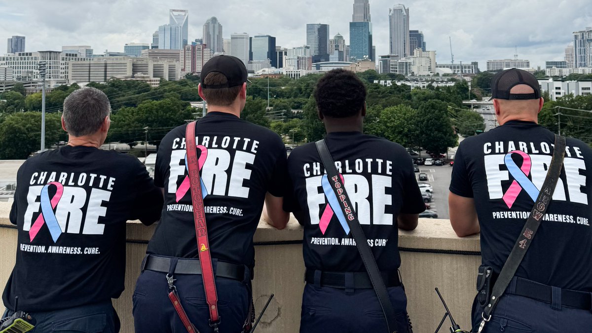charlottefire's tweet photo. Cancer impacts us all, and firefighters face higher risks than most. Charlotte Regional Fire Foundation 2025 Cancer Awareness Fundraiser honors the fight against prostate and breast cancer, the most diagnosed cancers in men and women.

Charlotte Fire will wear this year’s Cancer Awareness Shirt during two special weeks to highlight each cause:
Sept. 24–30 – Prostate Cancer Awareness
Oct. 1–7 – Breast Cancer Awareness

Proceeds support the Foundation’s fund to assist firefighters and their families in times of hardship.

Order by August 17: https://t.co/U3g8HsOdBw