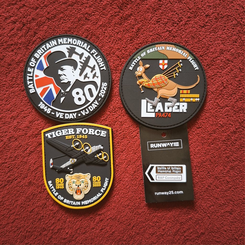 jazzkazz1's tweet photo. Really pleased with my latest patches from @runway25shop 
As a keen supporter of all things @RAFBBMF related, i've been wanting to add these to my BBMF patch collection for a while.
Spotted the road sign pin badge, so I got that too 😊
#Runway25
#BBMF
#PatchCollection https://t.co/qJI1mjqipb