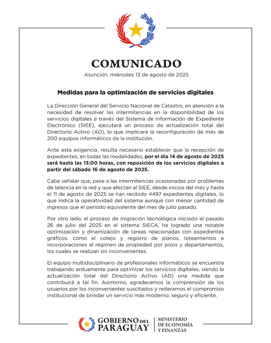 Ministerio de Economía y Finanzas - Paraguay tweet media