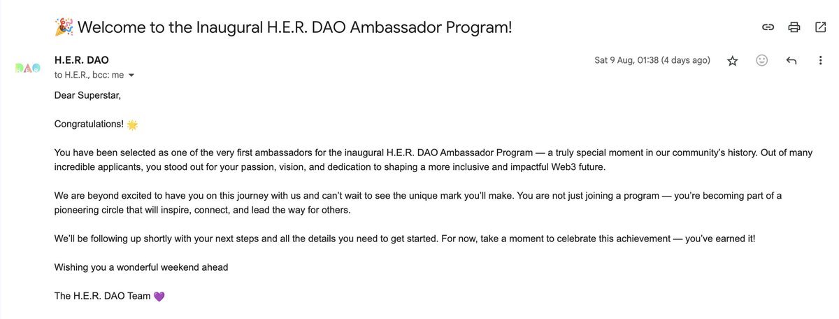 Mahima Thacker (@mahima_thacker) on Twitter photo Guess whoโs now an official <a href="/_HerDAO/">H.E.R. DAO @ H.E.R. DAO HACKERHOUSE w/ ETH ACCRA</a> Ambassador? ๐๐๐๐ป
Canโt wait to onboard more women into Web3 and grow with this amazing community ๐ช
Big thanks to <a href="/Onallee/">Onallee | #Buildinโ ๐ </a> for making this happen ๐ซถ๐ป
Letsss gooo๐ฅ Guess whoโs now an official <a href="/_HerDAO/">H.E.R. DAO @ H.E.R. DAO HACKERHOUSE w/ ETH ACCRA</a> Ambassador? ๐๐๐๐ป
Canโt wait to onboard more women into Web3 and grow with this amazing community ๐ช
Big thanks to <a href="/Onallee/">Onallee | #Buildinโ ๐ </a> for making this happen ๐ซถ๐ป
Letsss gooo๐ฅ