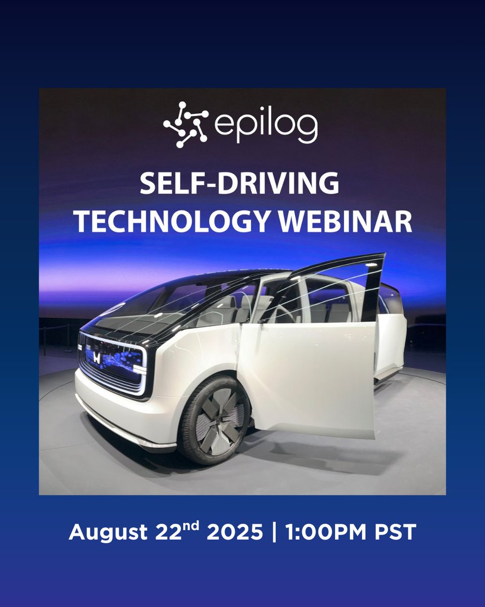 epilog_ai's tweet image. Join our exclusive Mid-Q3 Webinar on 8/22 to get an inside look at the future of self-driving technology. 💻

We’ll cover our patent strategy and showcase the latest advancements behind our SideCar system and provide a transparent update on our progress. 📈

Tap here to reserve…