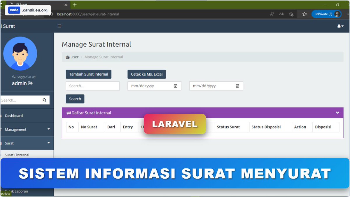 candil_kuya's tweet image. Aplikasi Sistem Informasi Surat Menyurat Berbasis Web code.candil.eu.org/2025/08/aplika…
#candilkuya #candilcode