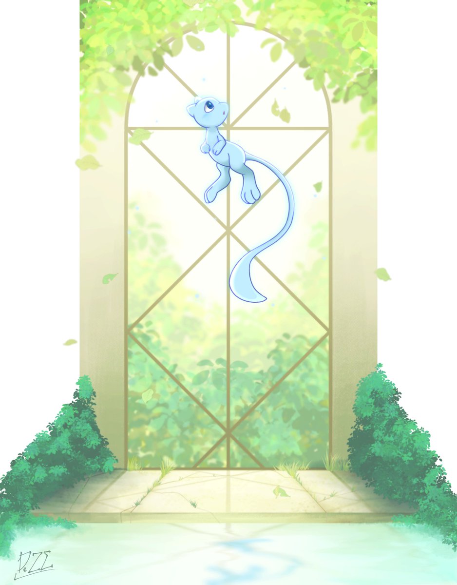 Apparently, it appears only to those people who are pure of heart and have a strong desire to see it.

#Pokemon #Mew