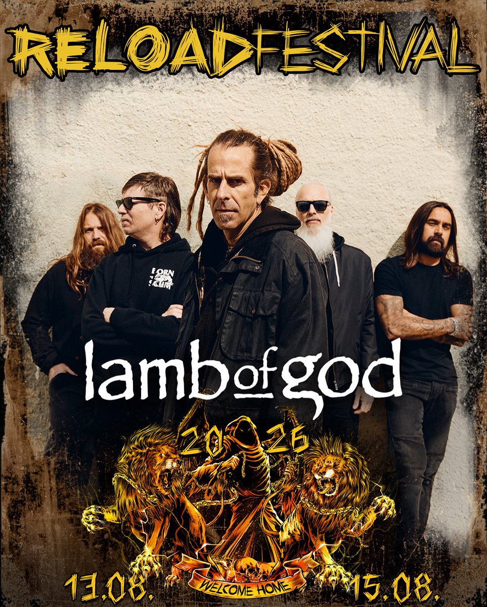 🔥 RELOAD FESTIVAL🔥 Back for blood in 2026, Germany. Presale starts Sunday, August 17th at 6pm CET

reload-festival.de/tickets