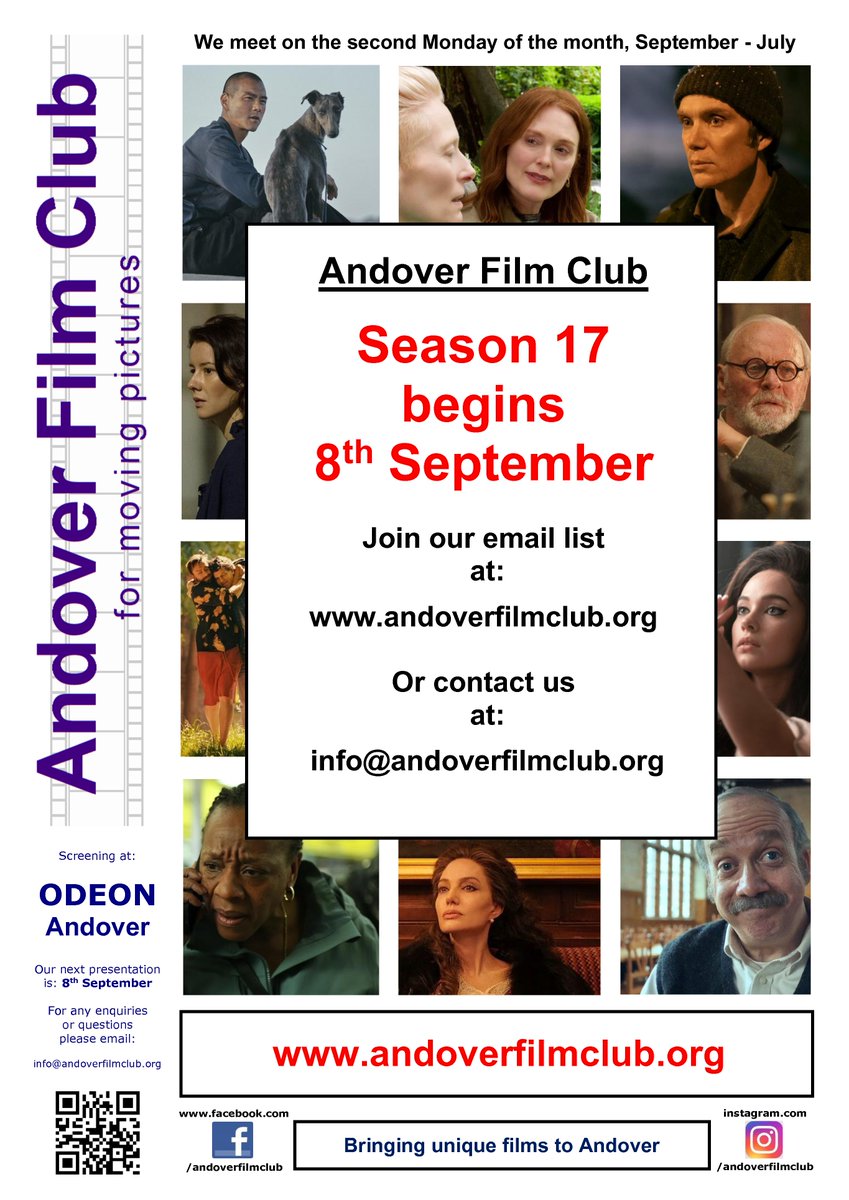 AndoverFilmClub's tweet photo. Our new season begins next month, to be kept up to date for when tickets are available join our email list. Sign up at https://t.co/6NBAchsdHX https://t.co/ISAcFit3fM