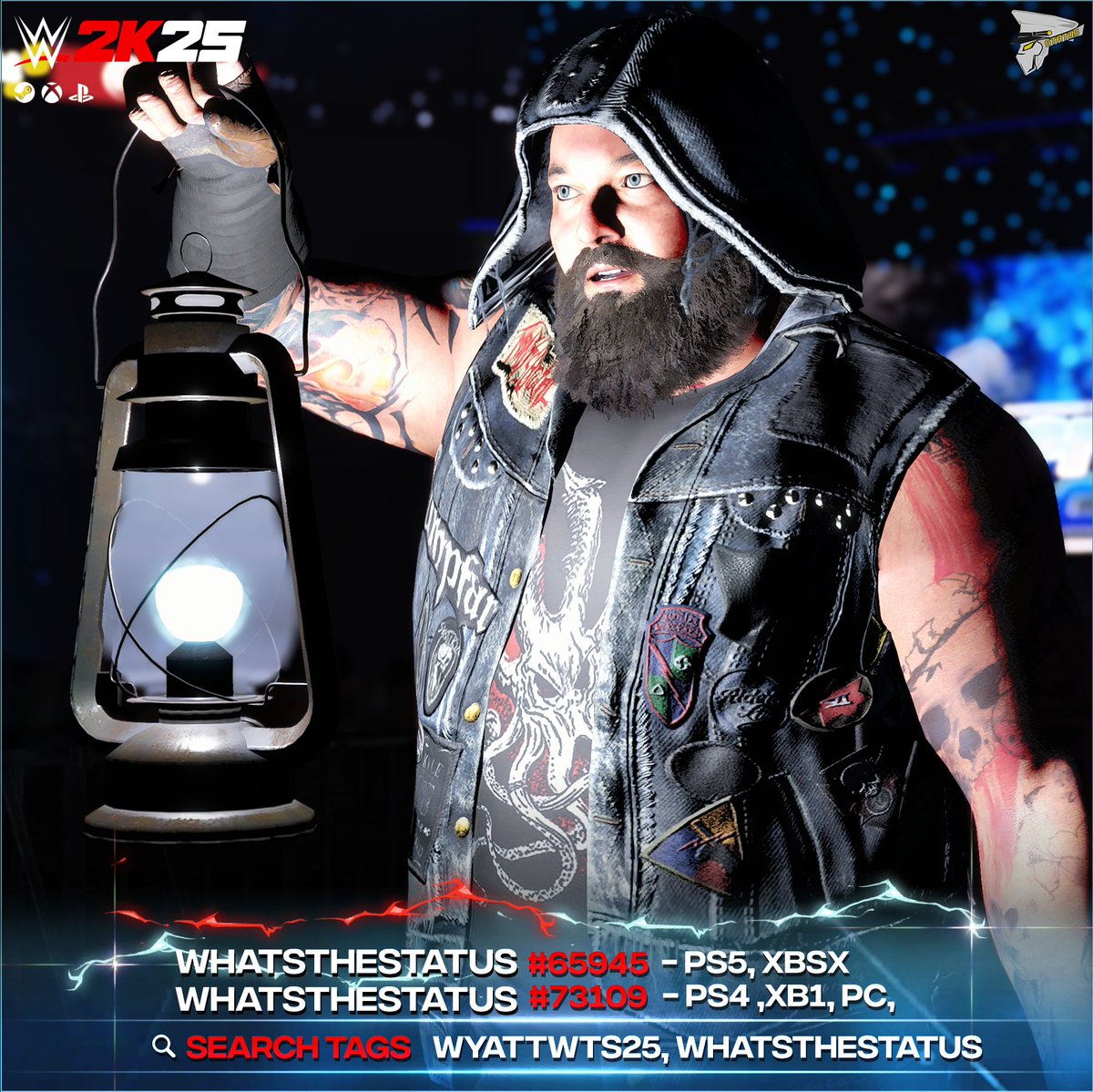 ๐พ๐๐๐๐๐โข (@whatsthestatus) on Twitter photo NEW! #WWE2K25 Upload to Community Creations!
โ
 Bray Wyatt '18
- Available on PS4, PC, Xbox One, PS5, Xbox Series X
โ
 Search Tag โ WYATTWTS25 or WhatsTheStatus
โ
 Support Me โ linktr.ee/WhatsTheStatus
โ
 INCLUDES
โ Custom Portrait
โ New Hair
โ New Beard
โ Hidden Bray NEW! #WWE2K25 Upload to Community Creations!
โ
 Bray Wyatt '18
- Available on PS4, PC, Xbox One, PS5, Xbox Series X
โ
 Search Tag โ WYATTWTS25 or WhatsTheStatus
โ
 Support Me โ linktr.ee/WhatsTheStatus
โ
 INCLUDES
โ Custom Portrait
โ New Hair
โ New Beard
โ Hidden Bray