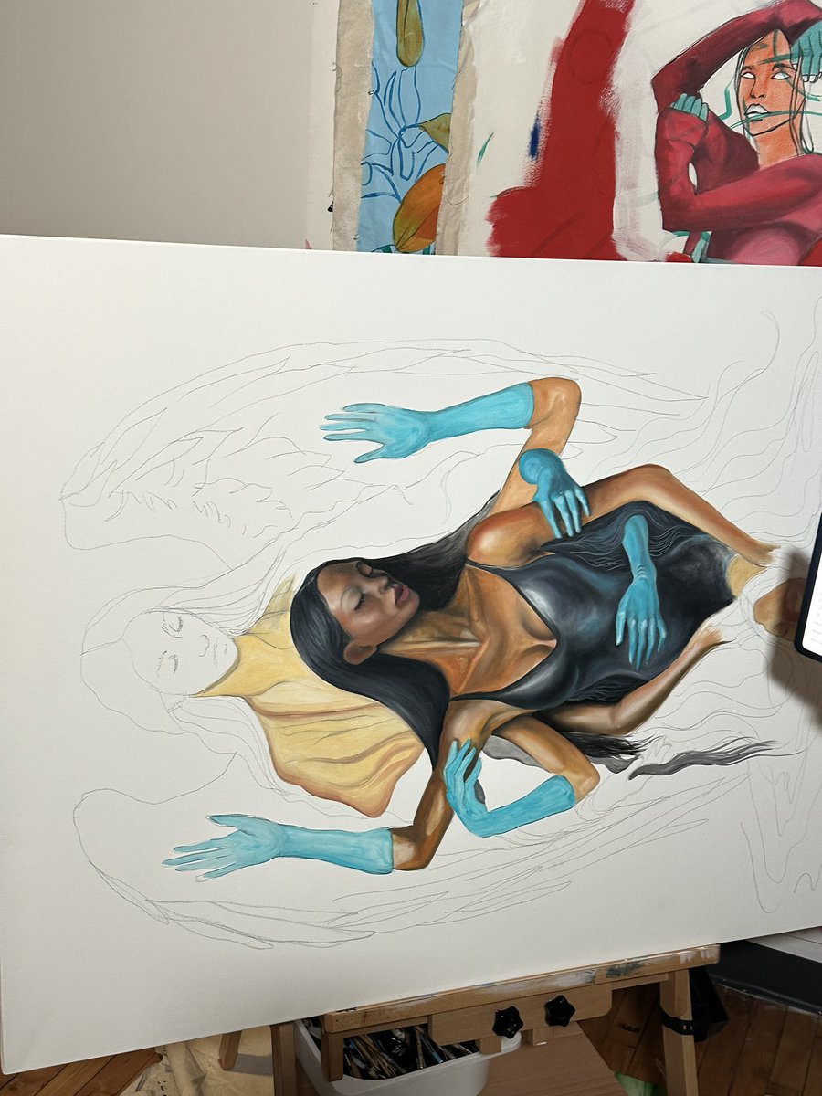 New work in progress….playing around with oil