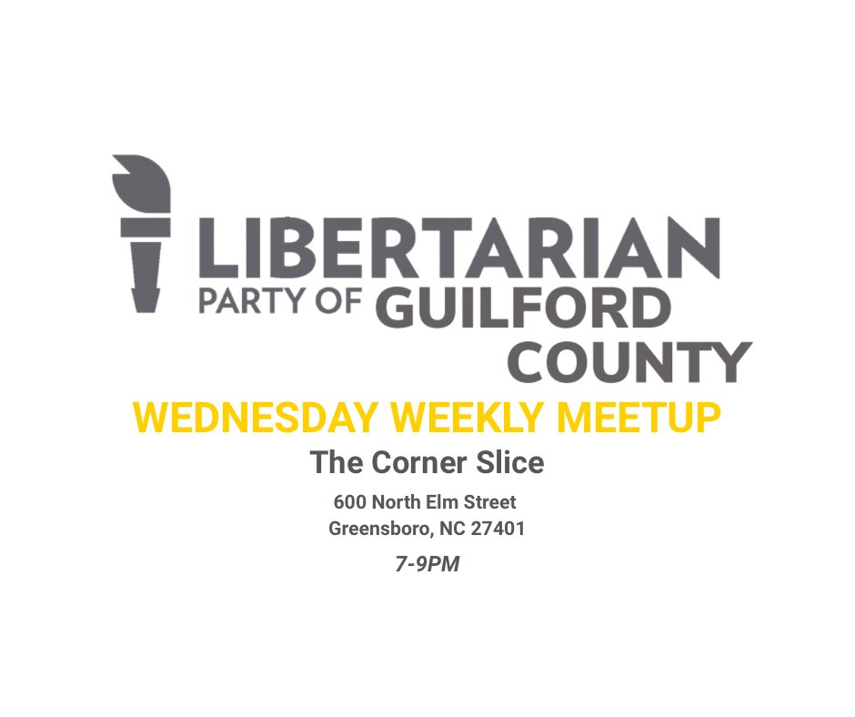 We have a new meetup location. Join us every Wednesday at The Corner Slice (downtown Greensboro) from 7-9pm.