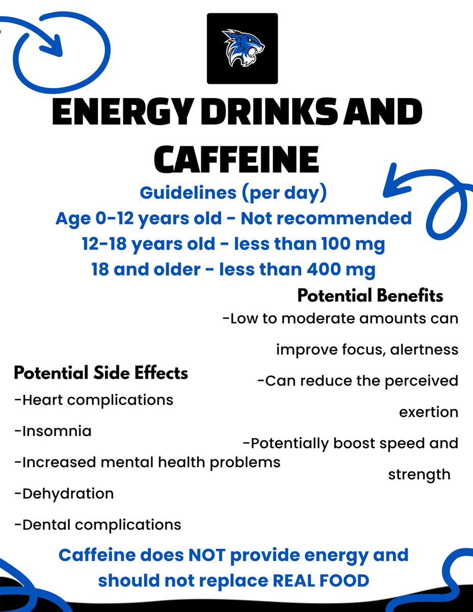 HDvHS_SportsMed's tweet photo. 🧠 While caffeine can help with focus and feeling energized. Caffeine doesn’t actually provide us any energy. It blocks the effects of the neurotransmitter that promotes sleepiness. https://t.co/5xXR9dx1jz