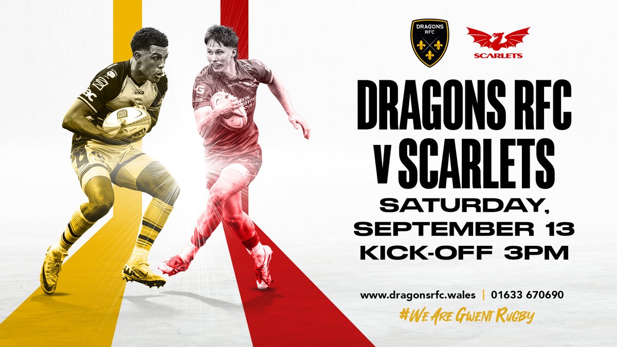 dragonsrfc's tweet photo. 🎟️ 𝗧𝗜𝗖𝗞𝗘𝗧𝗦 | We're #BackOnParade this weekend as we take on @scarlets_rugby ahead of the 🆕 season @rodneyparade. 🏟️

Show your support for your Men of Gwent and grab your tickets today to join us! 👇

▶️ https://t.co/9dJJp89quY 🎟️

#WeAreGwentRugby https://t.co/eAvcJLwAzZ