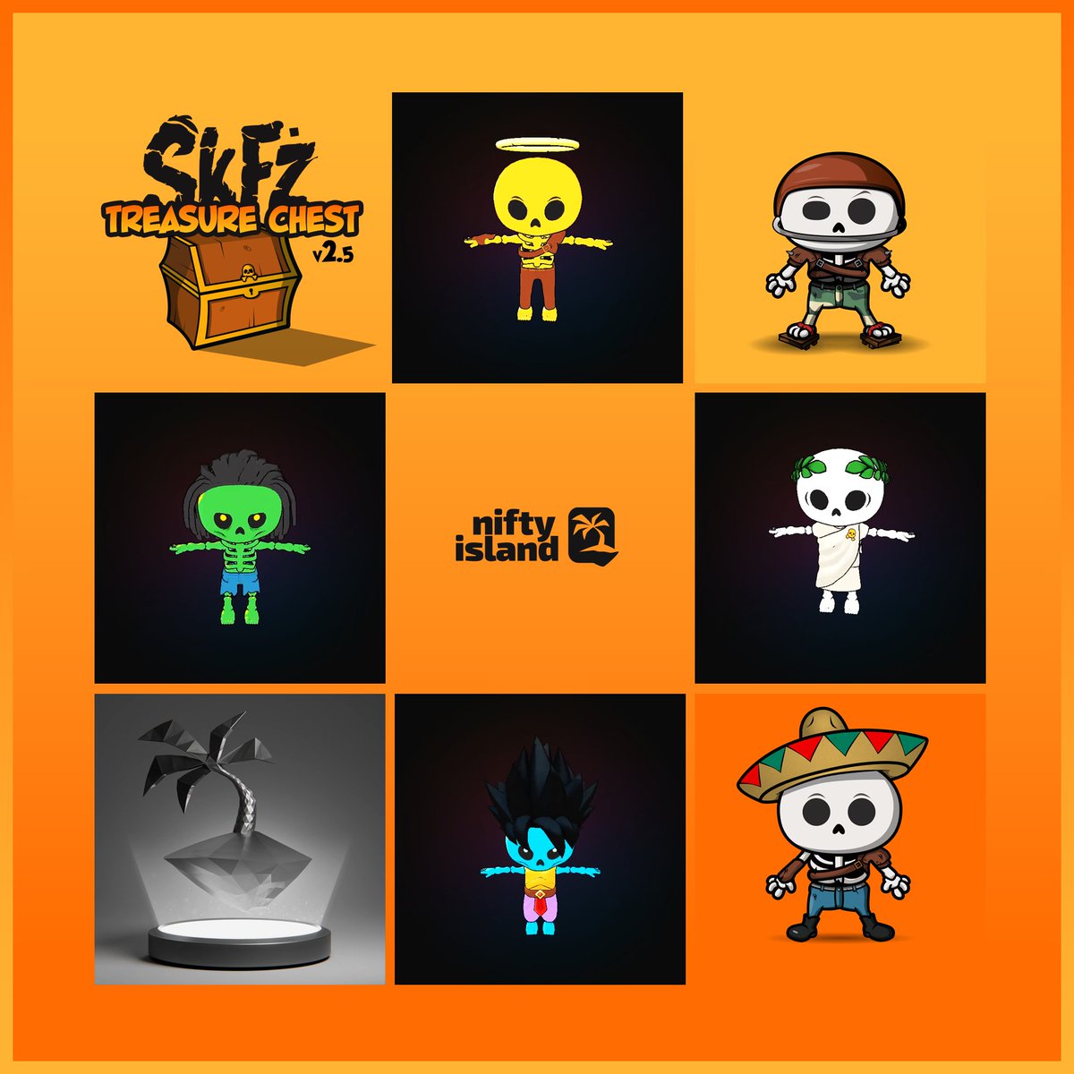 SkelฤFrenลผ (@skelefrenz) on Twitter photo Gather your Frenz and sail the <a href="/Nifty_Island/">Nifty Island ๐</a> Seas in search of Treasure Chests, unique assets and endless adventure! ๐๐ดโโ ๏ธ๐๏ธ
Compete in our Daily Quests for a shot at winning Treasure Chests that may contain: $MARROW, 3D Avatars, NFT's, $ISLAND + more ๐๐
More in next post ๐ Gather your Frenz and sail the <a href="/Nifty_Island/">Nifty Island ๐</a> Seas in search of Treasure Chests, unique assets and endless adventure! ๐๐ดโโ ๏ธ๐๏ธ
Compete in our Daily Quests for a shot at winning Treasure Chests that may contain: $MARROW, 3D Avatars, NFT's, $ISLAND + more ๐๐
More in next post ๐