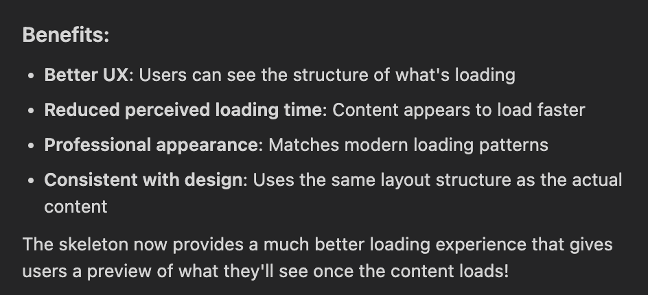 What is this?

After adding anything Cursor explains what it did, it's benefits, this and that...

why would I need it? I know which lines get changed, how can I stop this???

is it on purpose? can I put restriction for this?