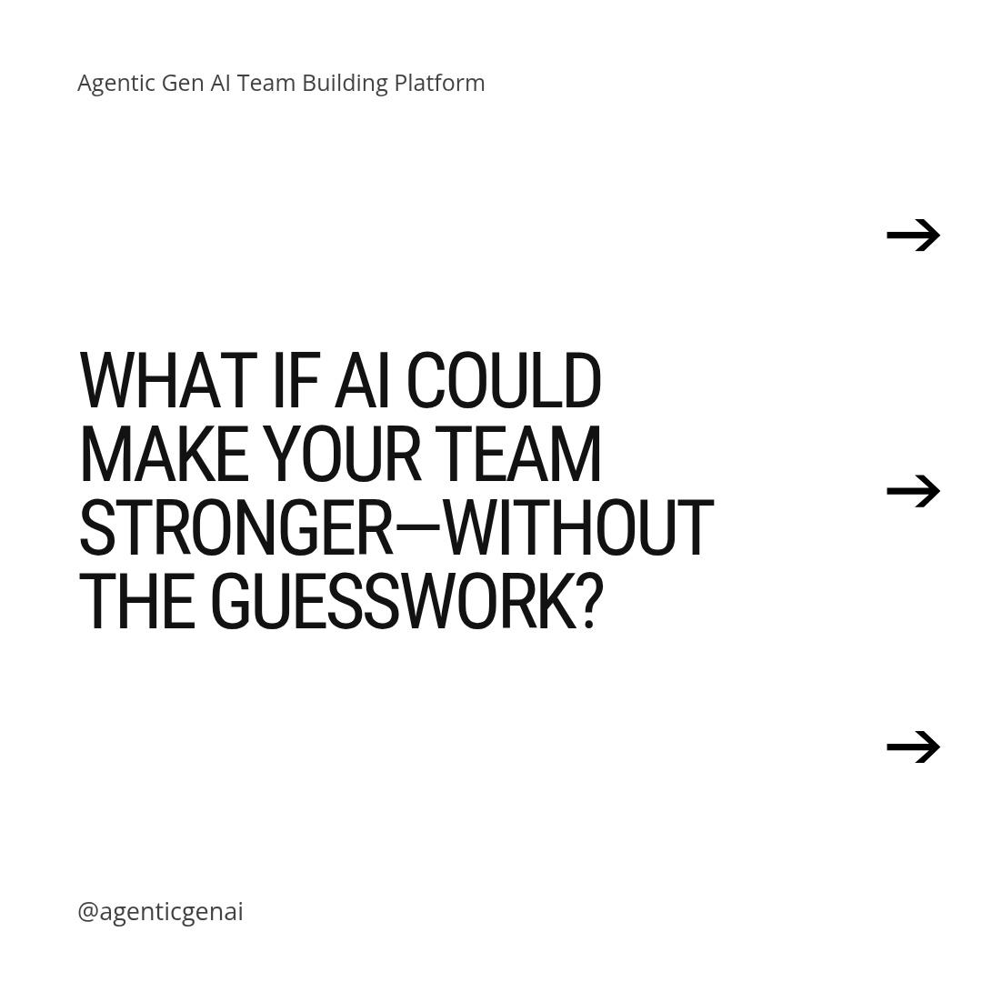 agenticgenai's tweet photo. Curious about AI-powered team building? Test-drive our platform with a free trial—no strings attached. https://t.co/0dGwTy0q6J