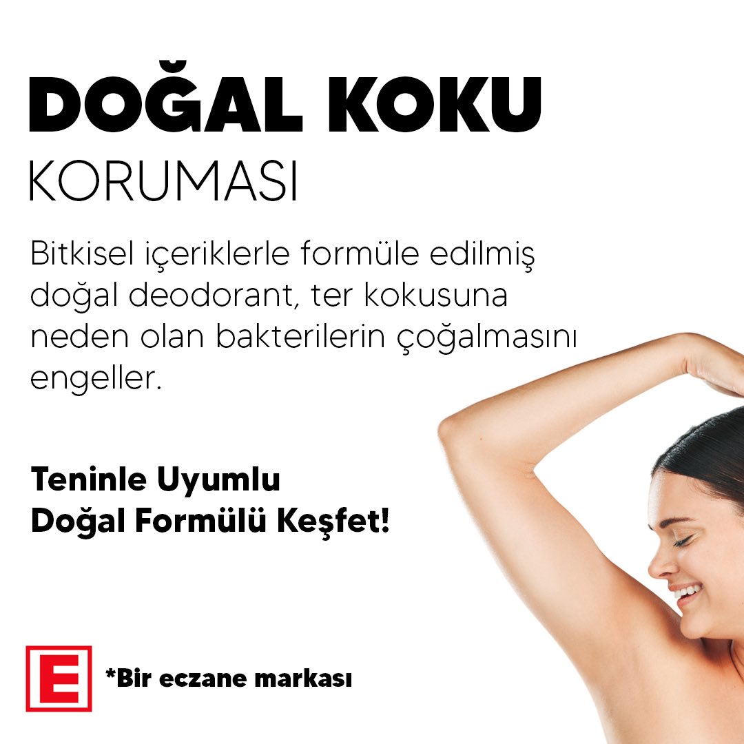 🌿 Hâlâ Doğal Değil Misin?

Sentetik içerikler, alüminyum, paraben, terlemeyi bastıran kimyasallar…
Hepsine veda etme zamanı geldi!
Doğal deodorant ile ter kokusuna karşı bitkisel ve güvenli çözüm seni bekliyor.

💧 Teri engellemeden koku oluşumunu önleyen formül.
