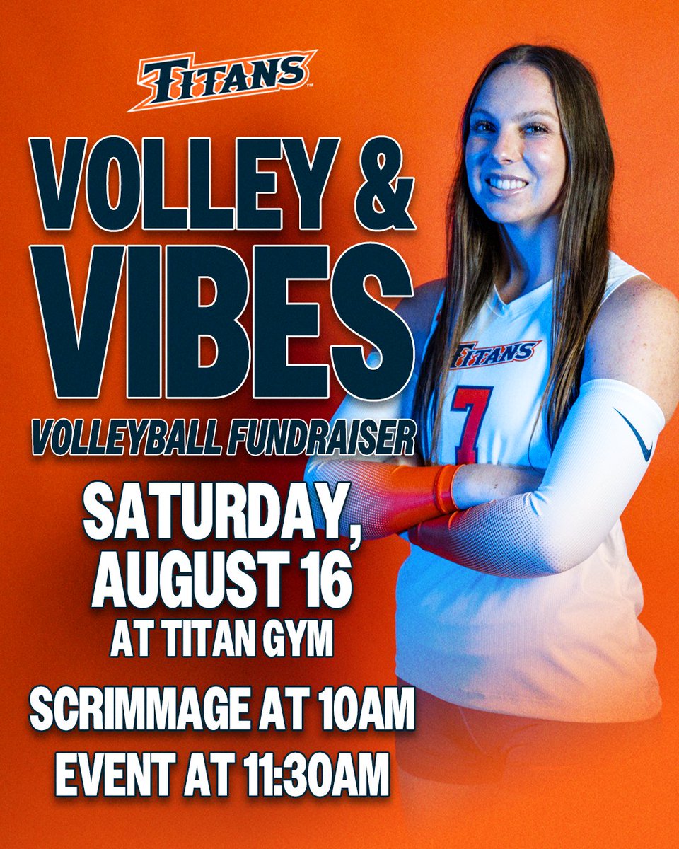 🚨LAST CHANCE🚨 

Join us this Saturday upstairs in Titan Gym at 10 a.m. for some Volley &amp; Vibes!! 

Register Here: bit.ly/41cMoXz 

📰:fullertontitans.com/news/2025/7/28… 

#TusksUp