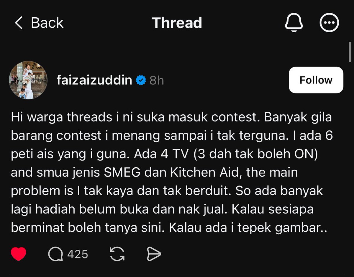 Brader ni kaki contest. Kat rumah ada 6 peti sejuk 🤣