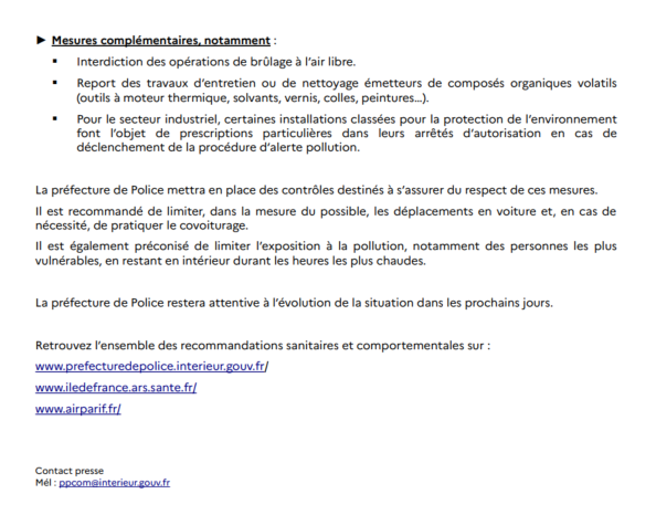 Pollution à l'ozone (O3) - Prévision de persistance de l'épisode de pollution et mise en place de mesures restrictives.

Consultez notre communiqué de presse ⤵️