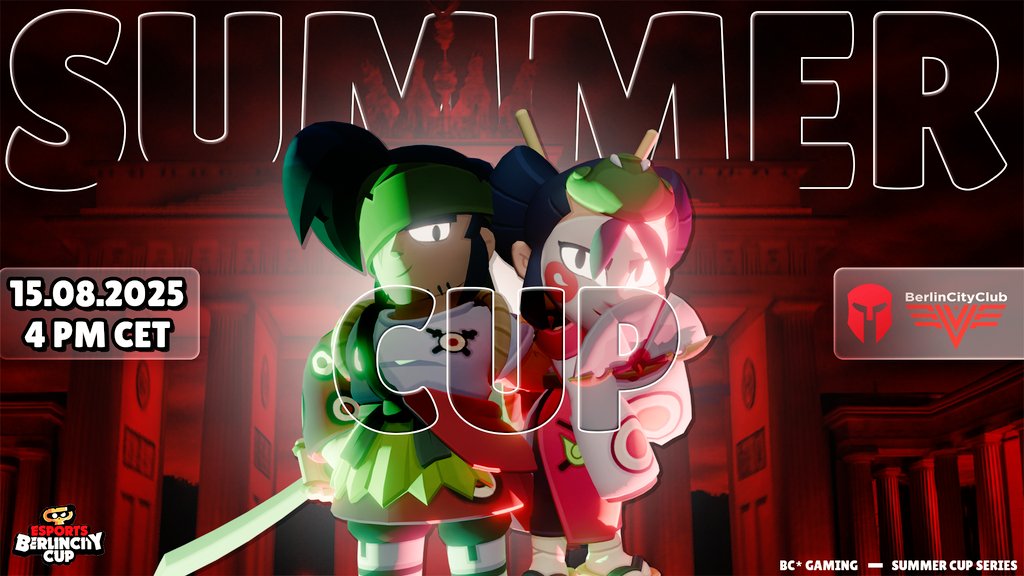 BC* Gaming (@berlincityclub) on Twitter photo BC* Summer Cup 🏆
It's time again on Friday, August 15th. we are organizing a 3v3 BrawlStars EMEA tournament at <a href="/matcherino/">Matcherino</a> 🔥
You can all register now in this link: 👉mno.gg/t/berlincitycl…
You can find more information about the tournament on our official Discord server: 👉 BC* Summer Cup 🏆
It's time again on Friday, August 15th. we are organizing a 3v3 BrawlStars EMEA tournament at <a href="/matcherino/">Matcherino</a> 🔥
You can all register now in this link: 👉mno.gg/t/berlincitycl…
You can find more information about the tournament on our official Discord server: 👉