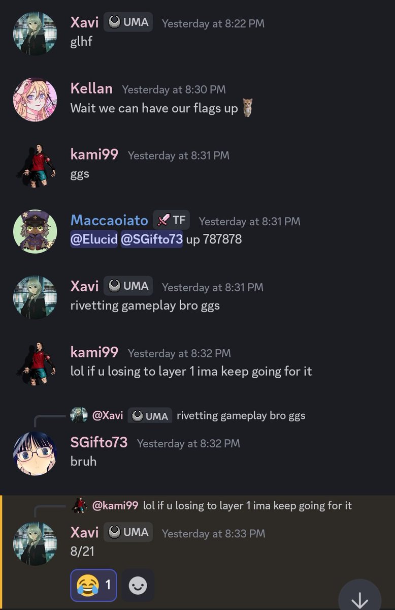 Dude went from saying glhf to 8/21 😭😭😭😭