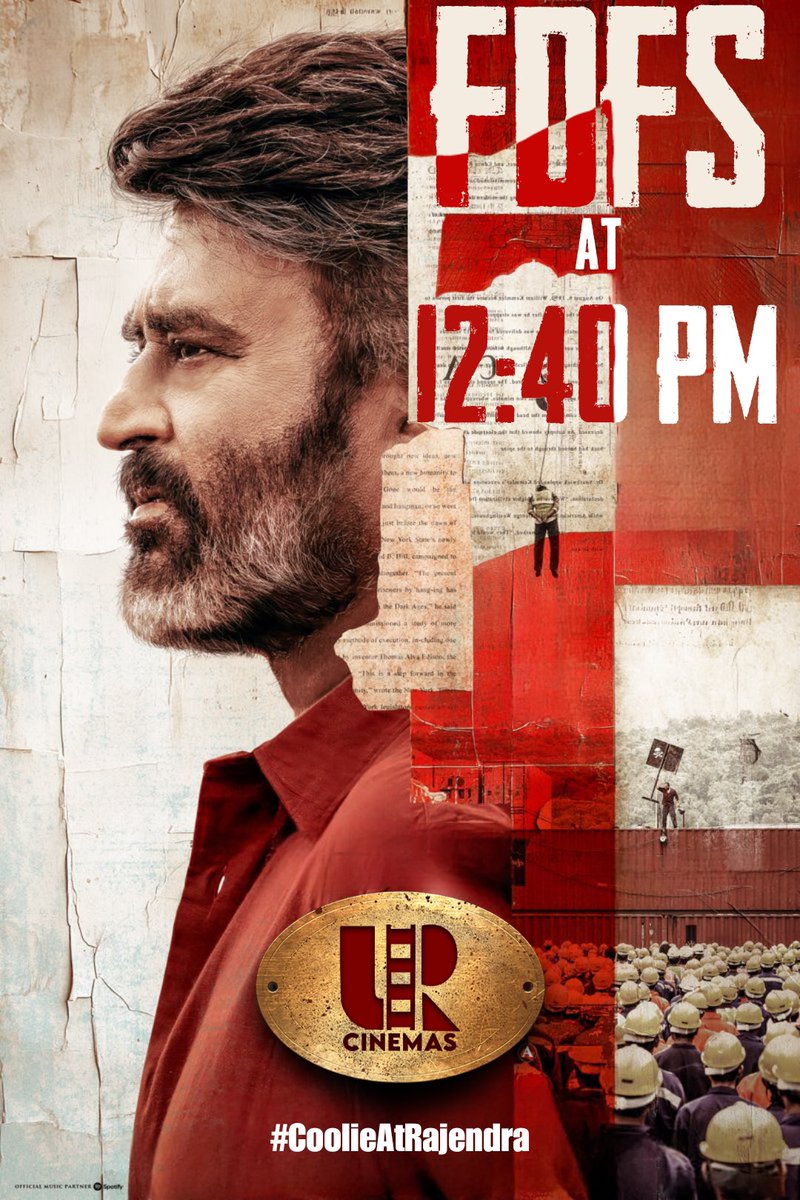 Regret to inform you all the FDFS will start only at 12:40pm in Rajendra 🤘🏽 Tried our very best, but some things are just way out of control. #Coolie
