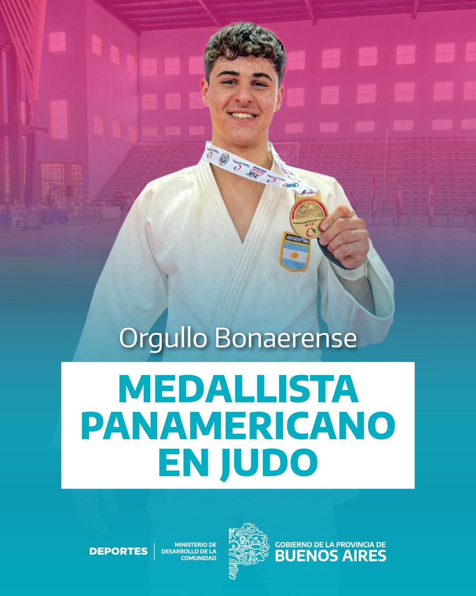 #OrgulloBonaerense 🇦🇷

🥉El deportista Alem Yuma ganó la medalla de bronce en Judo dentro de los Juegos Panamircanos Juniors Asunción 2025 

🙌 ¡Felicitaciones Alem!