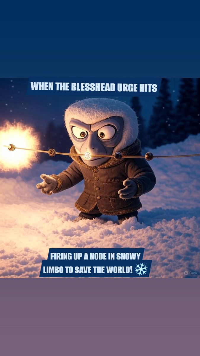 ZaganaCutie's tweet photo. The Blesshead calling is strong nothing like firing up a node in a snowy limbo to bridge builders across continents and fuel the next big innovation. Let's decentralize the unknown! ❄️🌐 @theblessnetwork #SharedComputing #DepIN #BlessNetwork https://t.co/ySPUjKJ5il