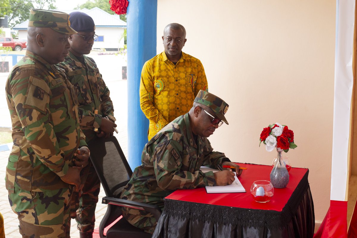 On Tues Aug 12, the Commissioner General of <a href="/GhBCOfficial/">Ghana Boundary Commission</a>, Brig Gen Anthony Ntem, visited the Ministry of Defence and the Ghana Air Force Base to sign the book of condolences for the 8 gallant state and servicemen who paid the ultimate price in service to our nation.