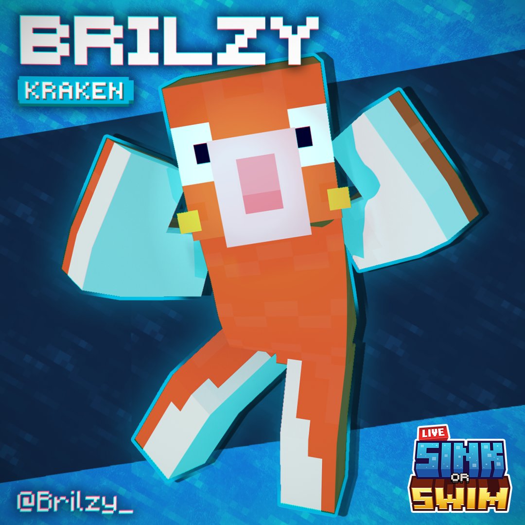 SinkorSwimMC's tweet photo. The next Voyager arriving at the Isles is... @_Brilzy_! 🔱

Bringing the vibes for Team Kraken! 😎

#minecraft #survivor #gameshow https://t.co/cluluFV9xx
