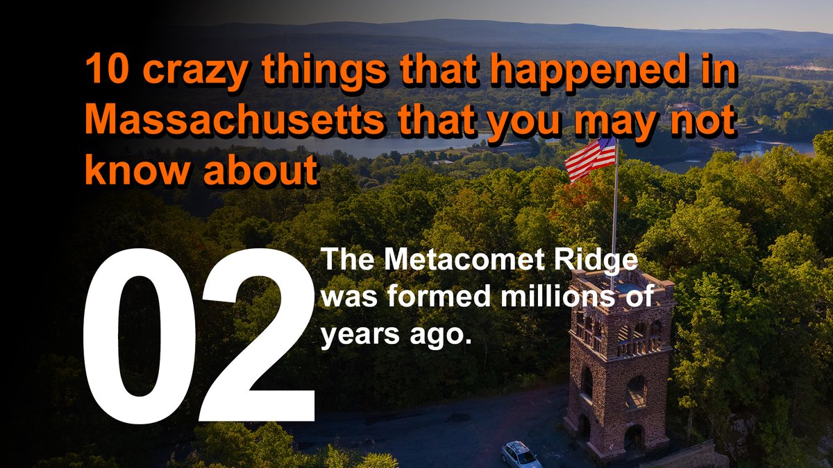 davidwiles's tweet image. Metacomet Ridge was formed millions of years ago from geological processes related to the separation of the supercontinent Pangaea.
Part 2 / 10 crazy things that happened in Massachusetts that you may not know about.

YT: youtu.be/TBTSr75FQA0
Spotify: open.spotify.com/show/3QCIzB2tN…