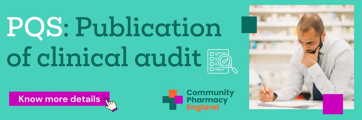 NHS England has released the Pharmacy Quality Scheme (PQS) Antimicrobial Stewardship: Pharmacy First Consultations Clinical Audit for 2025/26.

Know more details 👉 bit.ly/4ml2gA2