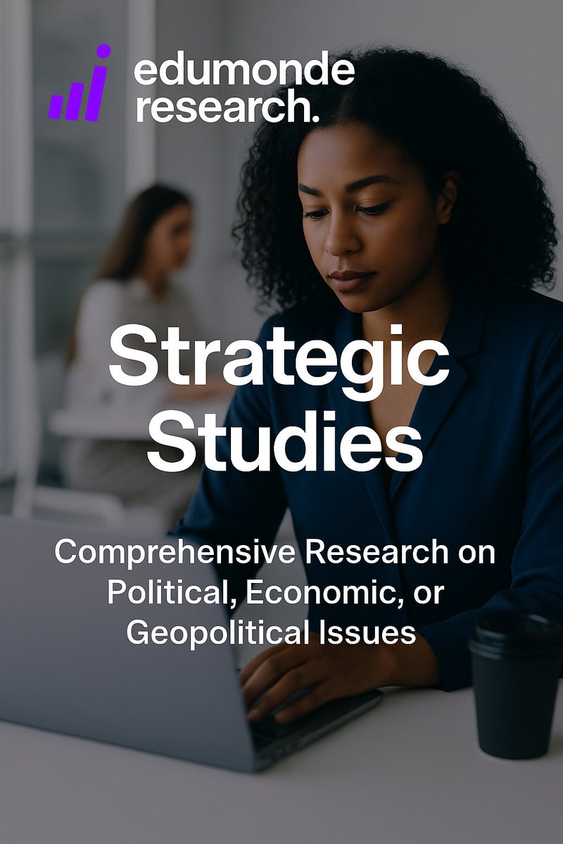 EdumResearch's tweet photo. Behind every major shift lies a pattern.

Our Strategic Studies deliver deep, cross-disciplinary insights into political, economic, and geopolitical issues — designed to guide leaders through complexity.

See what others miss.
#EdumondeResearch #StrategicStudies #Geopolitic https://t.co/TbM7lfJdHe