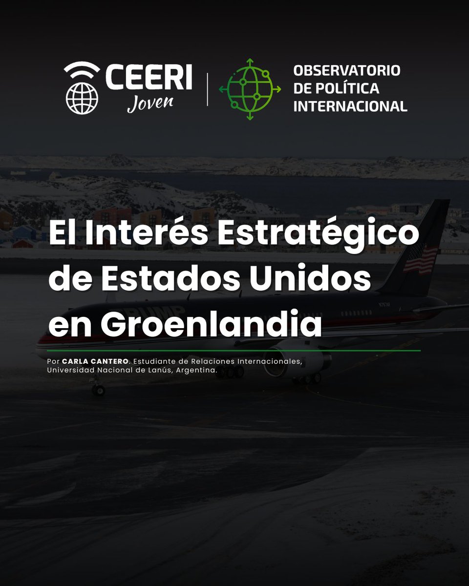 Ceeri_Global's tweet photo. 📚 ANÁLISIS DE POLÍTICA INTERNACIONAL | El Interés Estratégico de Estados Unidos en Groenlandia 🇺🇸🇬🇱
✍ Por Carla Cantero (@Carlaacantero).
🌐 Link al análisis: https://t.co/Y1rf1fDCAj
#CEERI #CEERIJoven #Geopolítica #Ártico #EEUU #Groenlandia #TransiciónEnergética #China https://t.co/3z6QndFEmQ