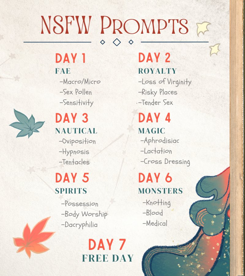 kzscrweek's tweet photo. 🕯️Fairytale Week: PROMPTS✨
Here are the prompts for the shipweek! The lists under the single-word prompts are just examples to spark ideas, but please let the prompts inspire you any way you'd like!
Rules for the event are in replies below⬇️
#fairytalekzscr #kazuscara #scarakazu https://t.co/wpdbcvZcKS