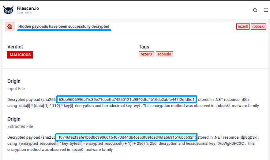 Filescan.io tweet media