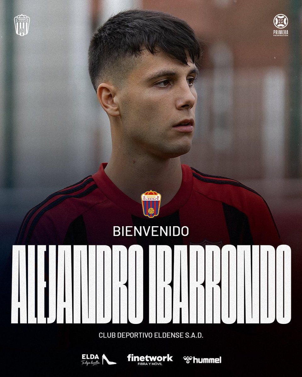 📯 𝗢𝗙𝗜𝗖𝗜𝗔𝗟 | Alejandro Ibarrondo, nuevo jugador del #CDEldense 🔵🔴

⚡️ Jugador de banda experimentado en <a href="/Primera_RFEF/">Primera Federación Versus e-Learning</a>, vertical, con desborde, precisión en centros y gran compromiso defensivo 💪🏻

🏟️ ¡Bienvenido a Elda, Ibarrondo! 👏🏻😄

🔗 cdeldense.es/noticias/aleja…