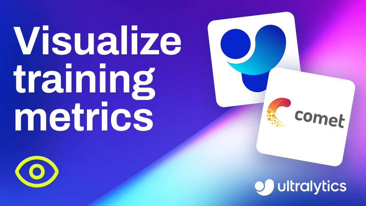 ultralytics's tweet photo. New tutorial | Integrate @Cometml with YOLO! 📊
Log metrics like accuracy, loss & mAP in real time while training on the HomeObjects-3K dataset.
Watch here ➡️ https://t.co/lN4To19l3g
#AI #YOLO #CometML #ComputerVision https://t.co/hu9xMgh9db