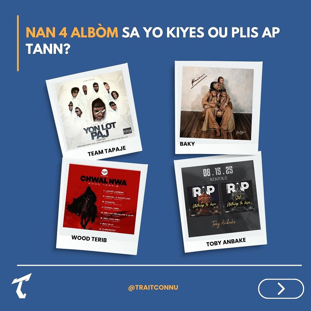 medyarapayisyen's tweet photo. Fanatik Rap , Nan 4 pwojè sa yo kiyès ou plis ap tann ? https://t.co/NnsEFPkoGF